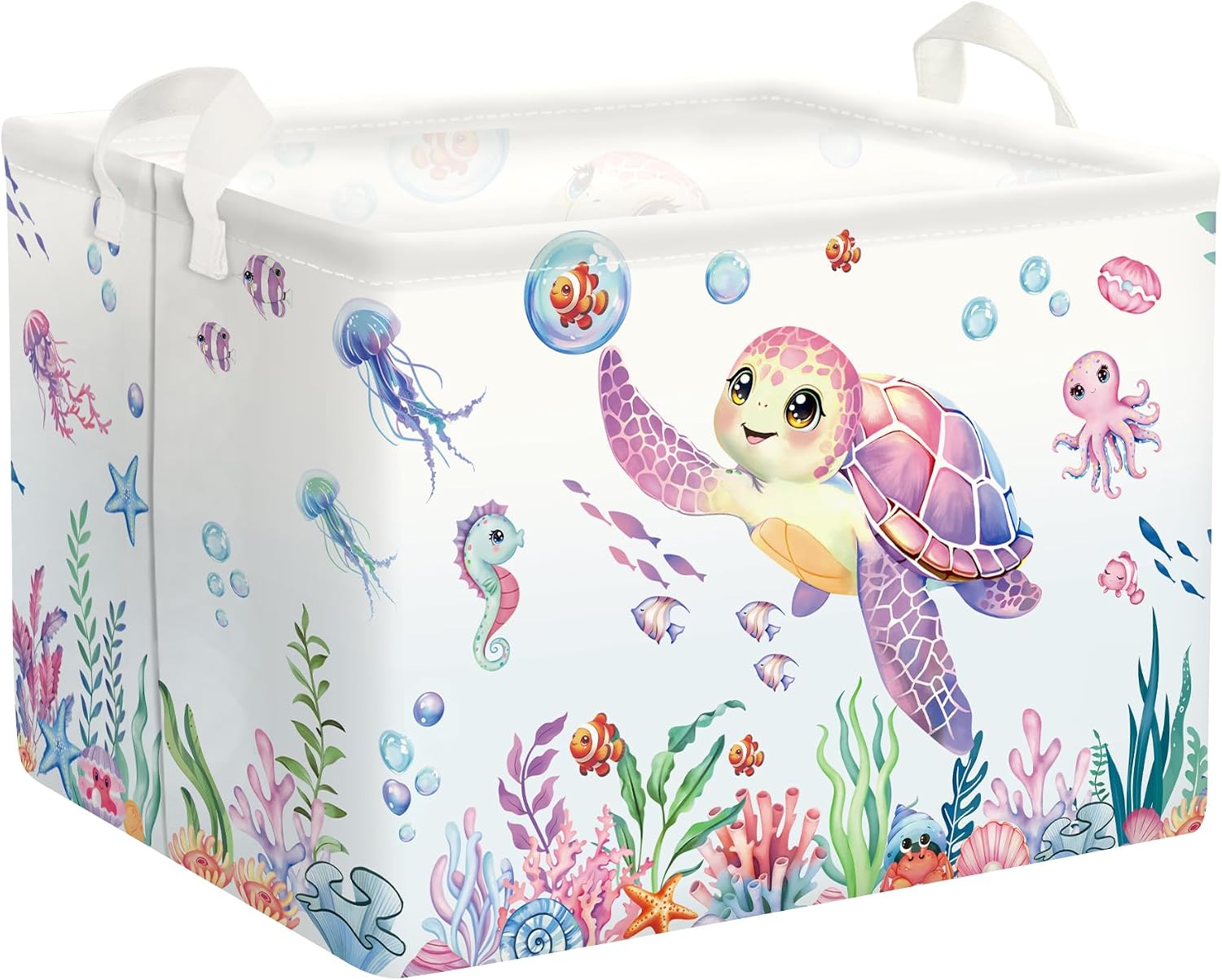 Detalle de HUUMONSS Ocean Animals Laundry Hamper 36L