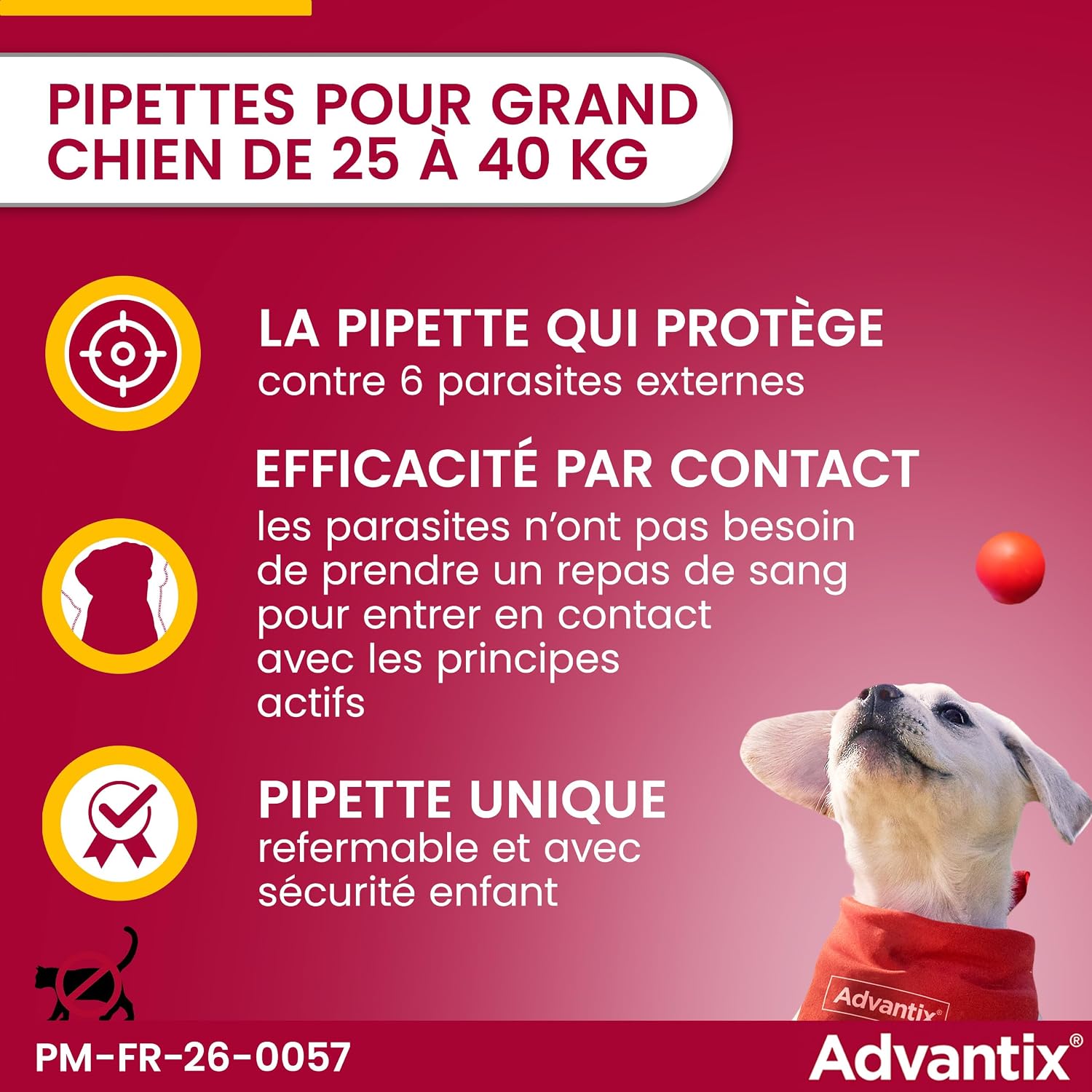 Thumbnail 2 de Advantix Grand Chien 25–40 kg — Pipettes antiparasitaires 4 x 4,0 ml