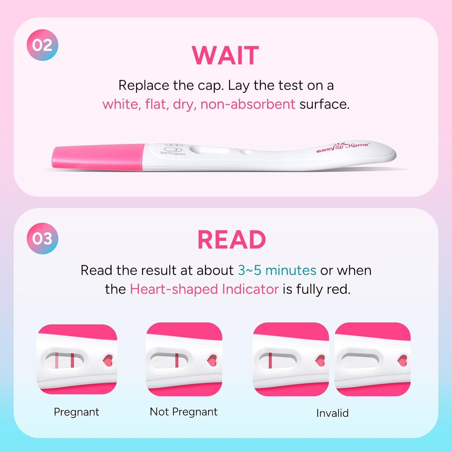 Thumbnail 4 de Easy@Home Pregnancy Test 5 Pack hCG 10