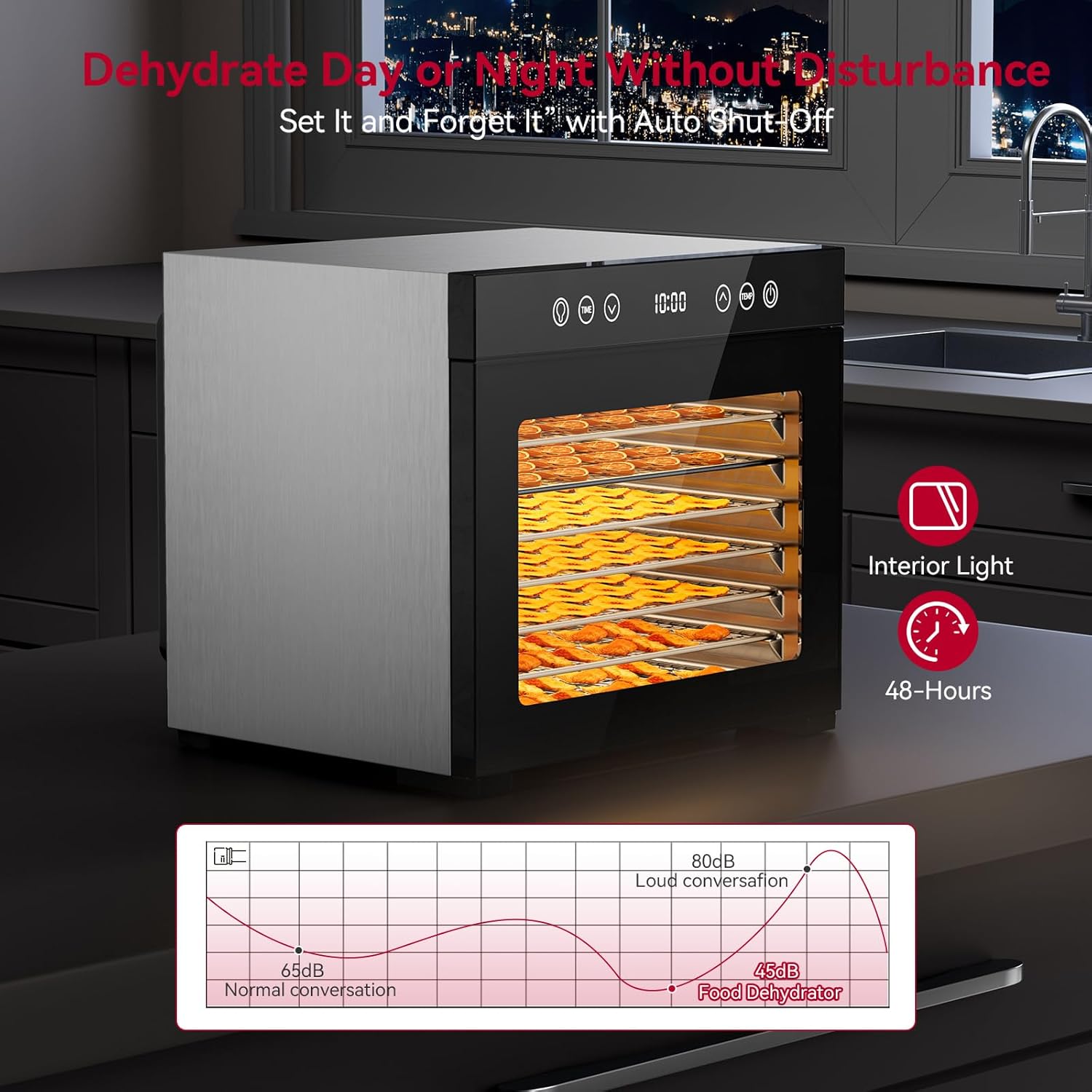 Thumbnail 5 de Food Dehydrator 8-Tray, 650W Adjustable Timer 🍽