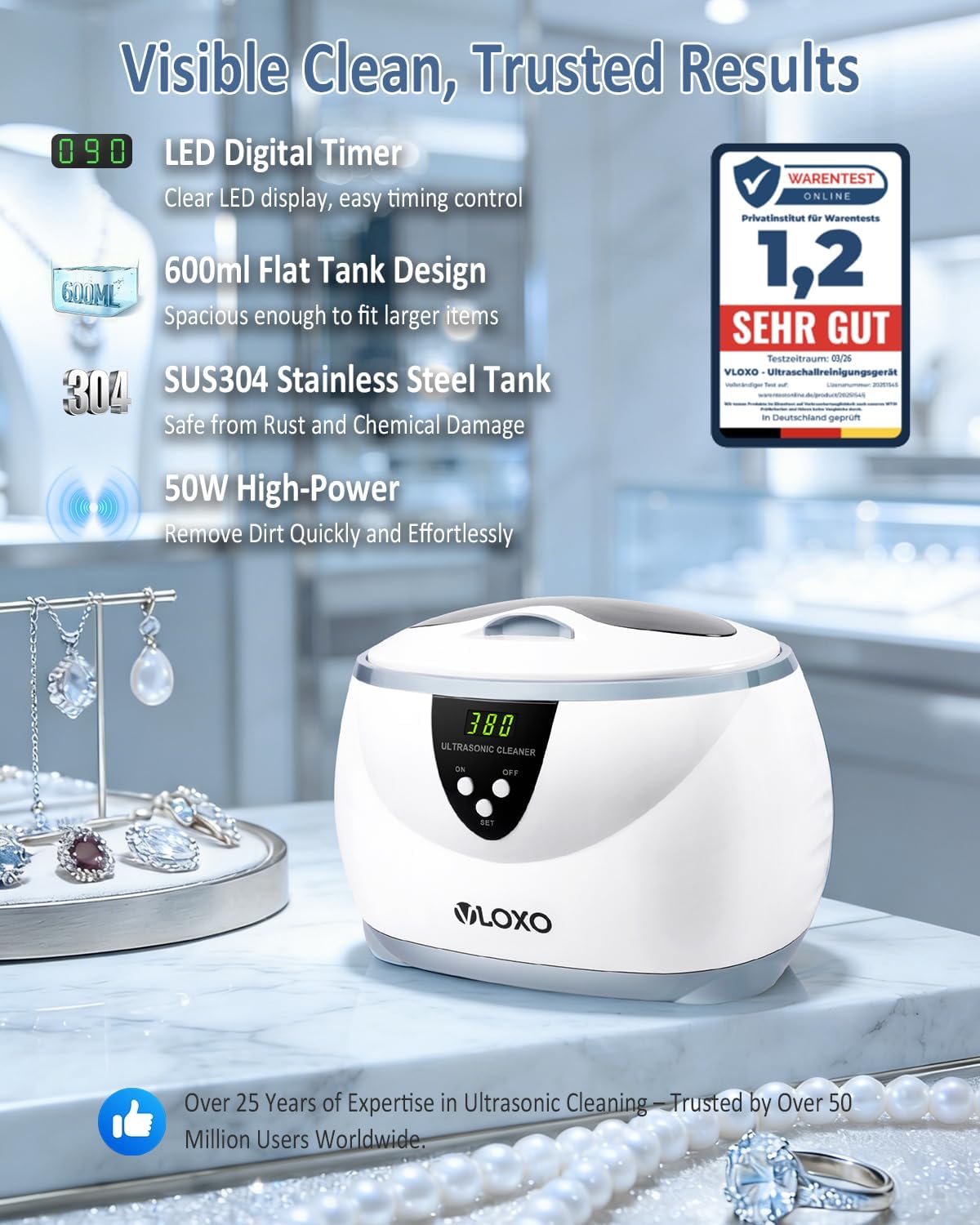 Thumbnail 2 de VLOXO Ultraschallreinigerg 600 ml
