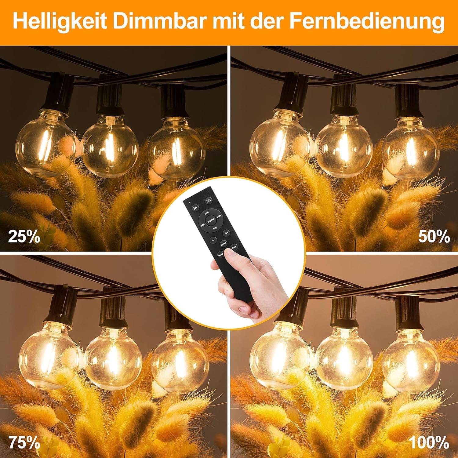 Detalle 2 de LED Lichterkette 60m außen dimmbar