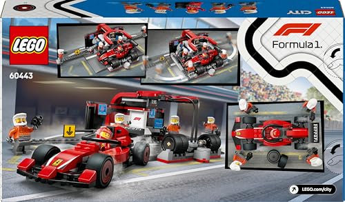 Thumbnail 11 de LEGO City Parada en Boxes de F1 y Equipo de Mecánicos con Coche Ferrari (60443) — juego de carreras para niños y niñas 6+