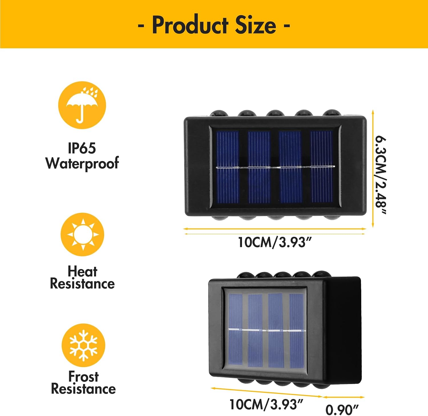 Thumbnail 6 de YUNYODA Solar Fence Lights 4-Pack