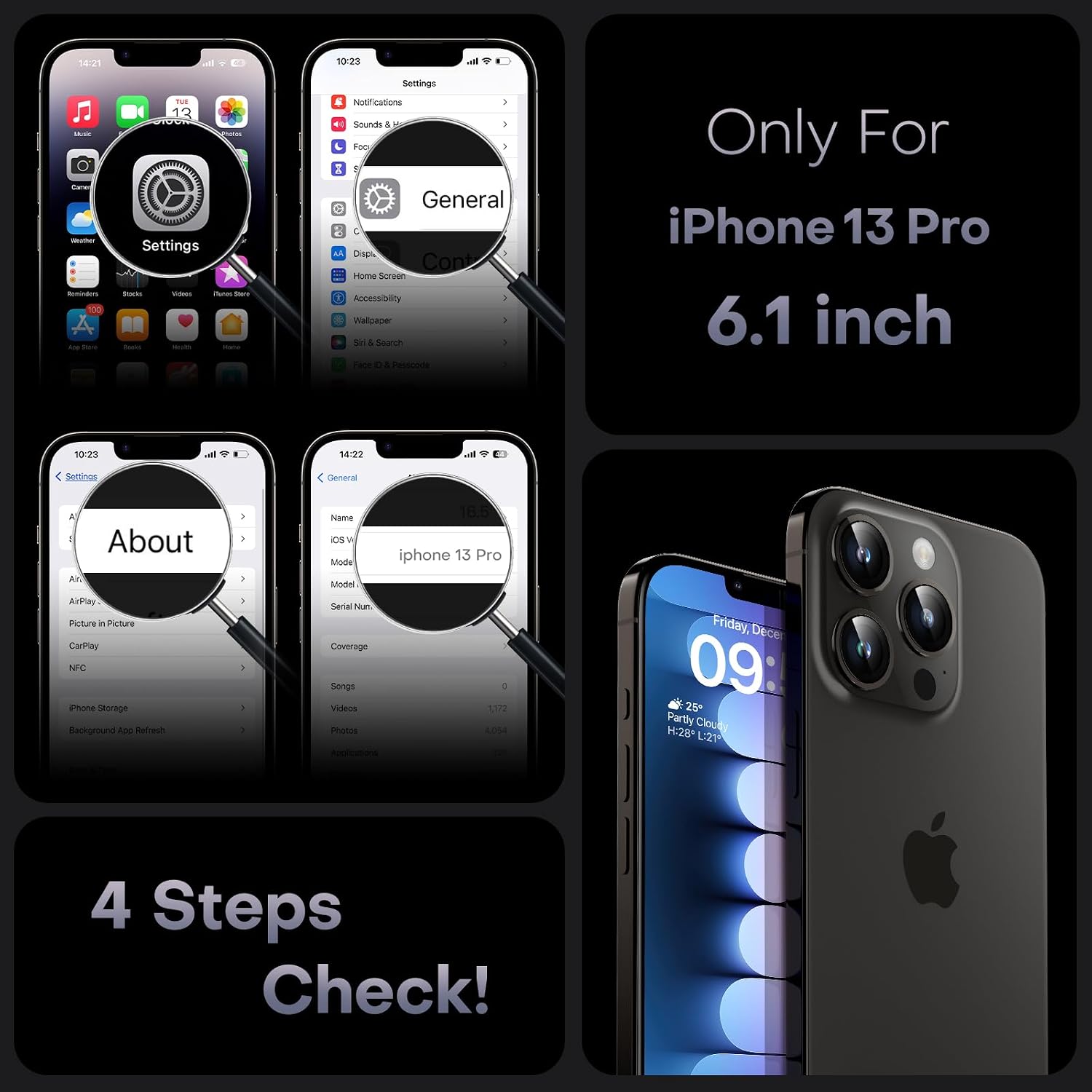 Thumbnail 1 de TOCOL iPhone 13 Pro-skal med MagSafe, magnetring och matt TPU