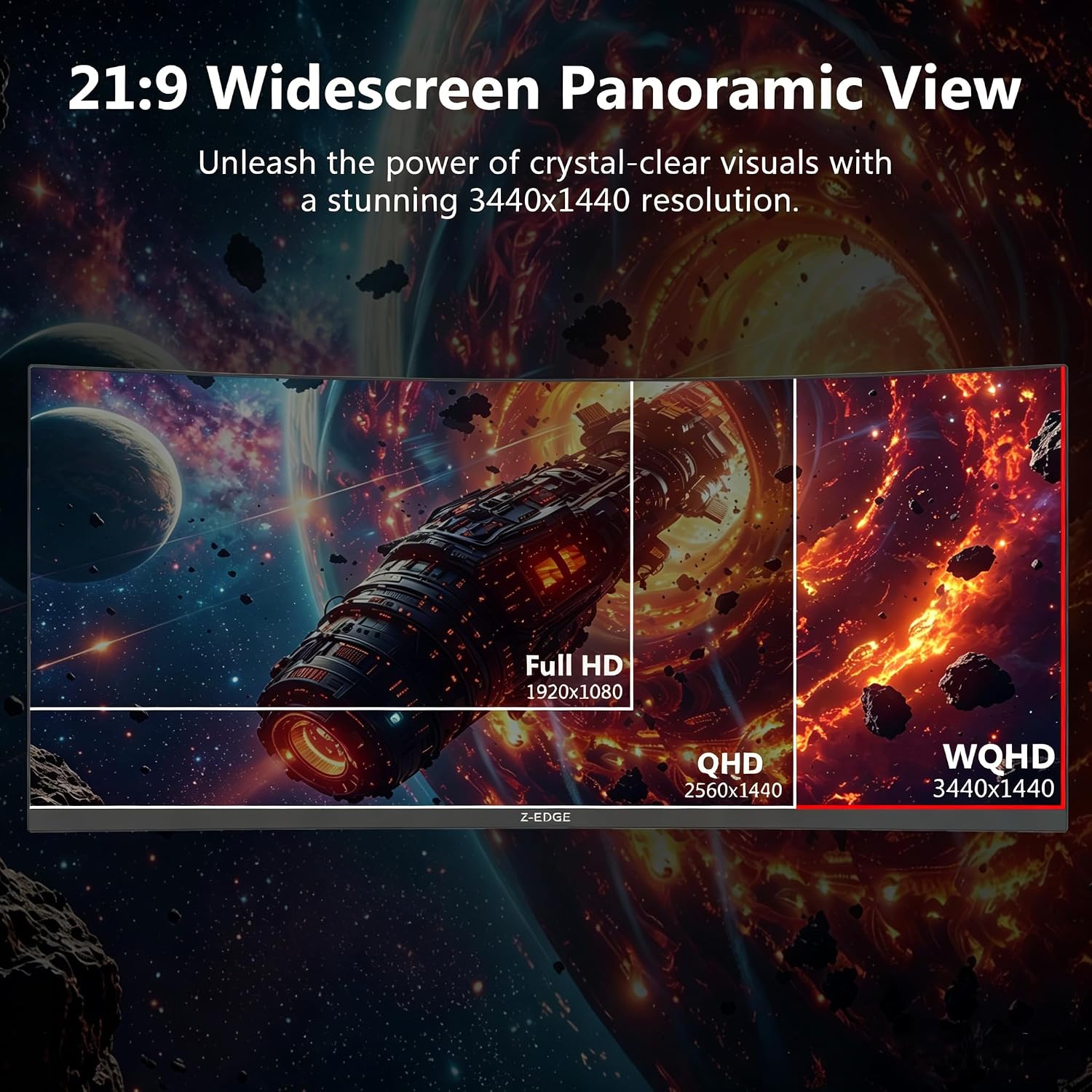 Detalle de Z-Edge UG34 34" Curved Gaming Monitor 165Hz