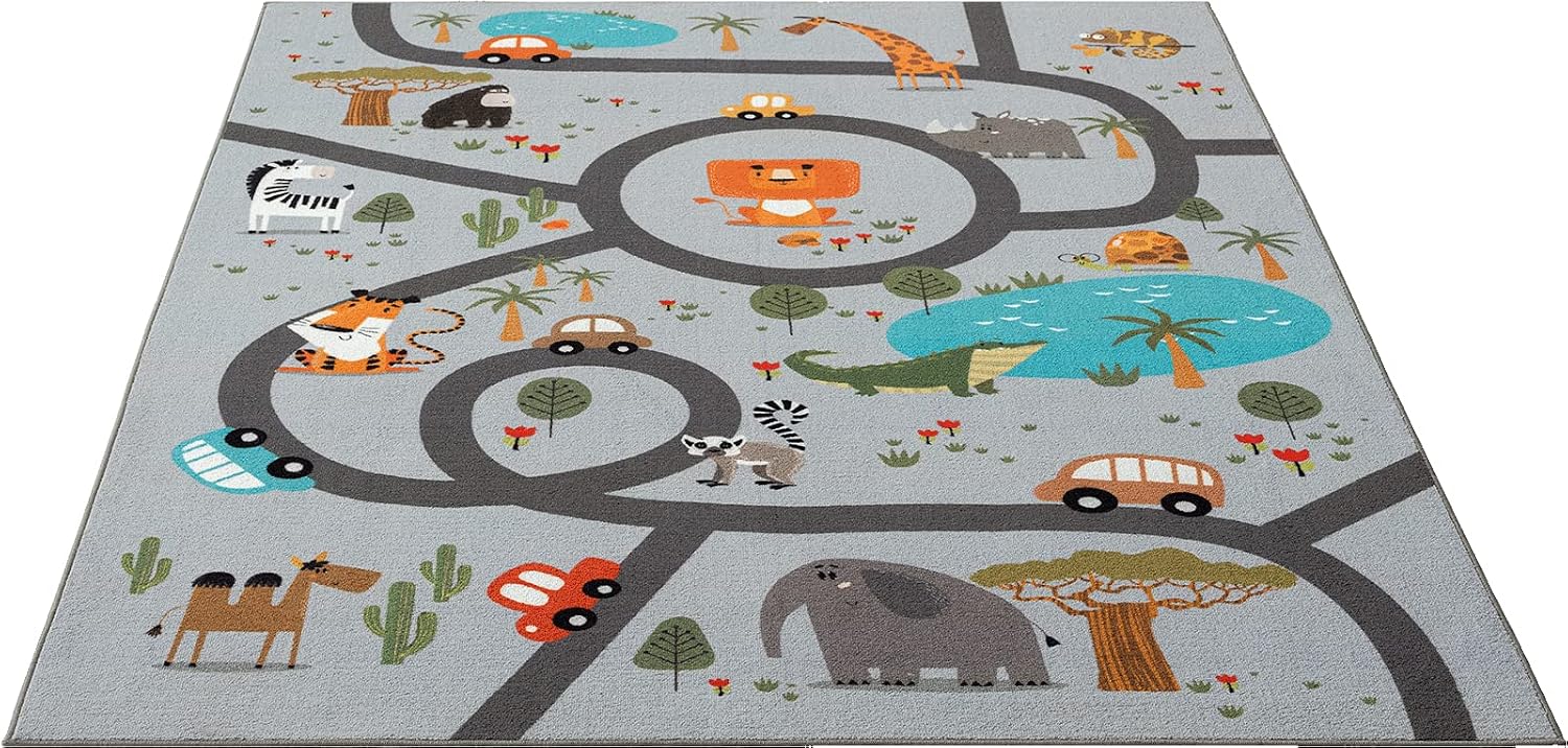 Detalle de the carpet Happy Life - Alfombra Infantil Lavable con Diseño 🐾