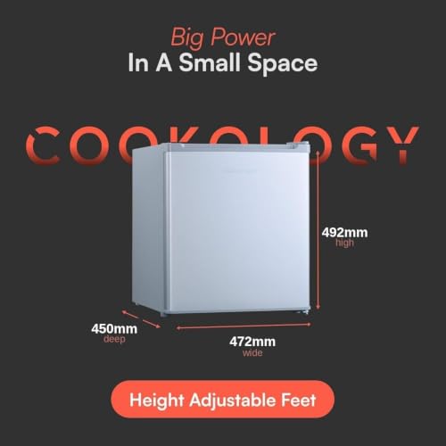 Detalle de Cookology 45L Tabletop Mini Fridge with Chiller Box - Stainless Steel