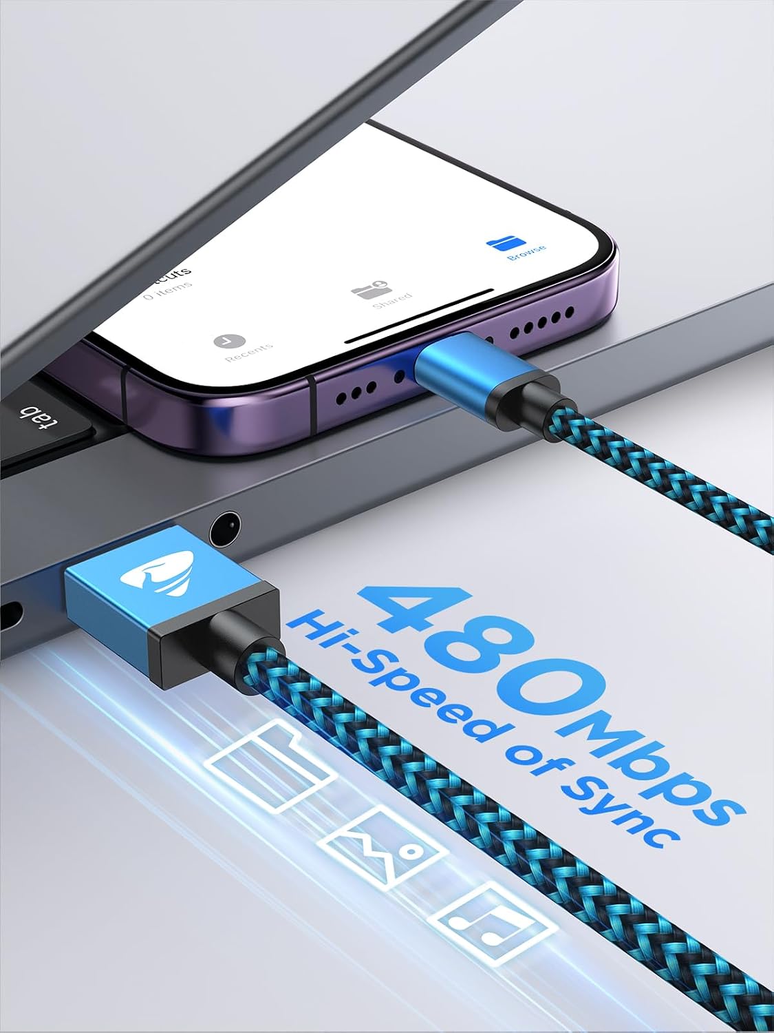 Detalle 2 de iPhone Ladekabel 2M 3Pack Lightning 3A