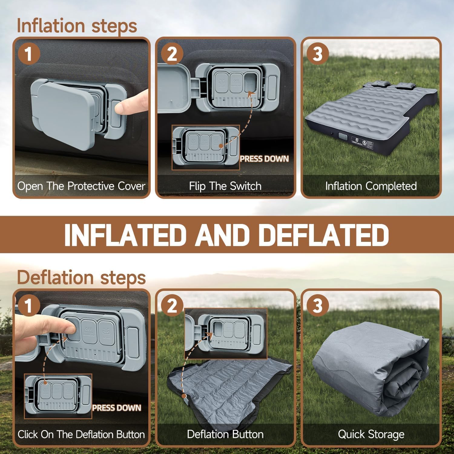 Detalle 2 de Umbrauto Truck Bed Air Mattress, 5.5–5.8-Foot Fit