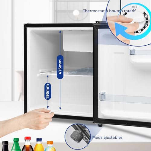 Thumbnail 7 de Smad Mini Frigo 48L — Réfrigérateur compact 45L utiles, porte réversible et plage 0–10°C