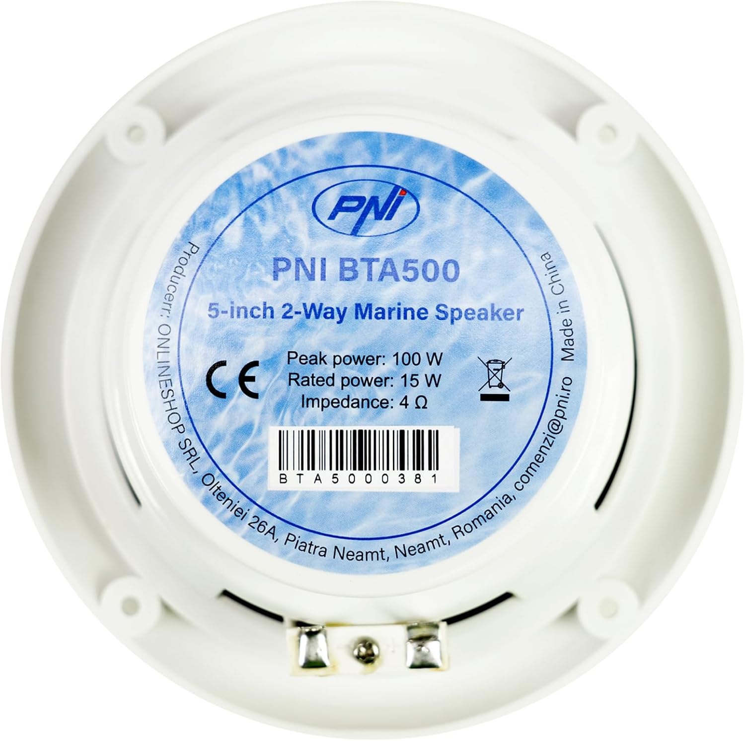 Thumbnail 6 de PNI Set di 2 altoparlanti coassiali per barche BTA500, 100 W, 12,7 cm