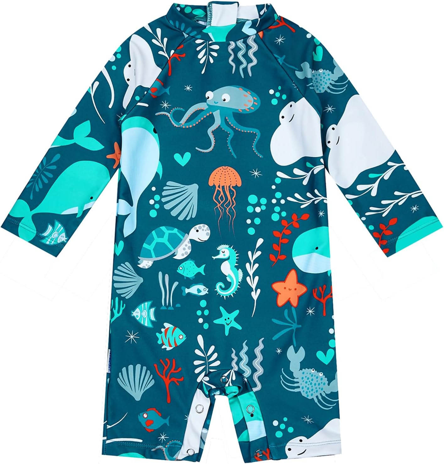 upandfast Maillot de Bain bébé garçon/fille à boutons et fermeture éclair, UPF 50+