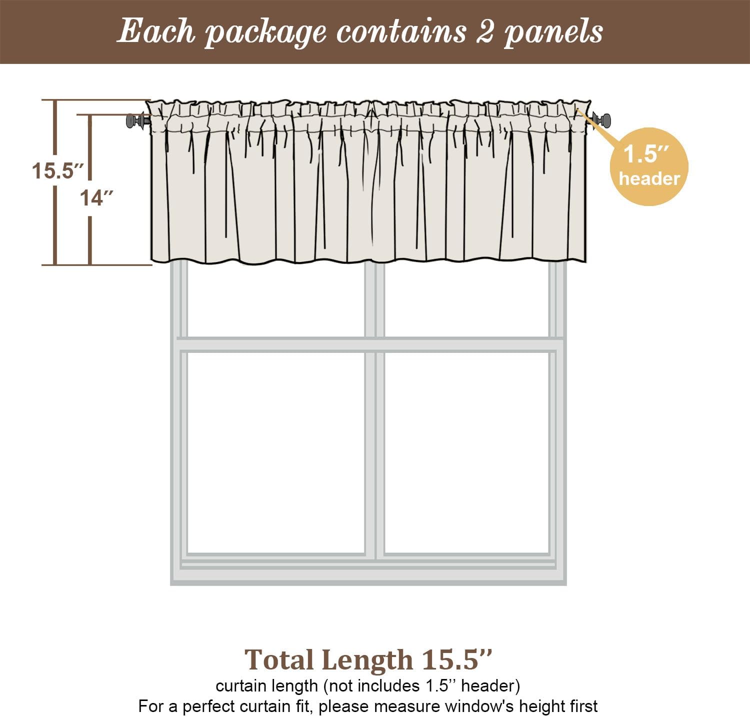 Detalle de Chyhomenyc Sheer Curtains 2-Panel Set (42W x 63L) Denim Blue, Rod Pocket Light Filtering Drapes