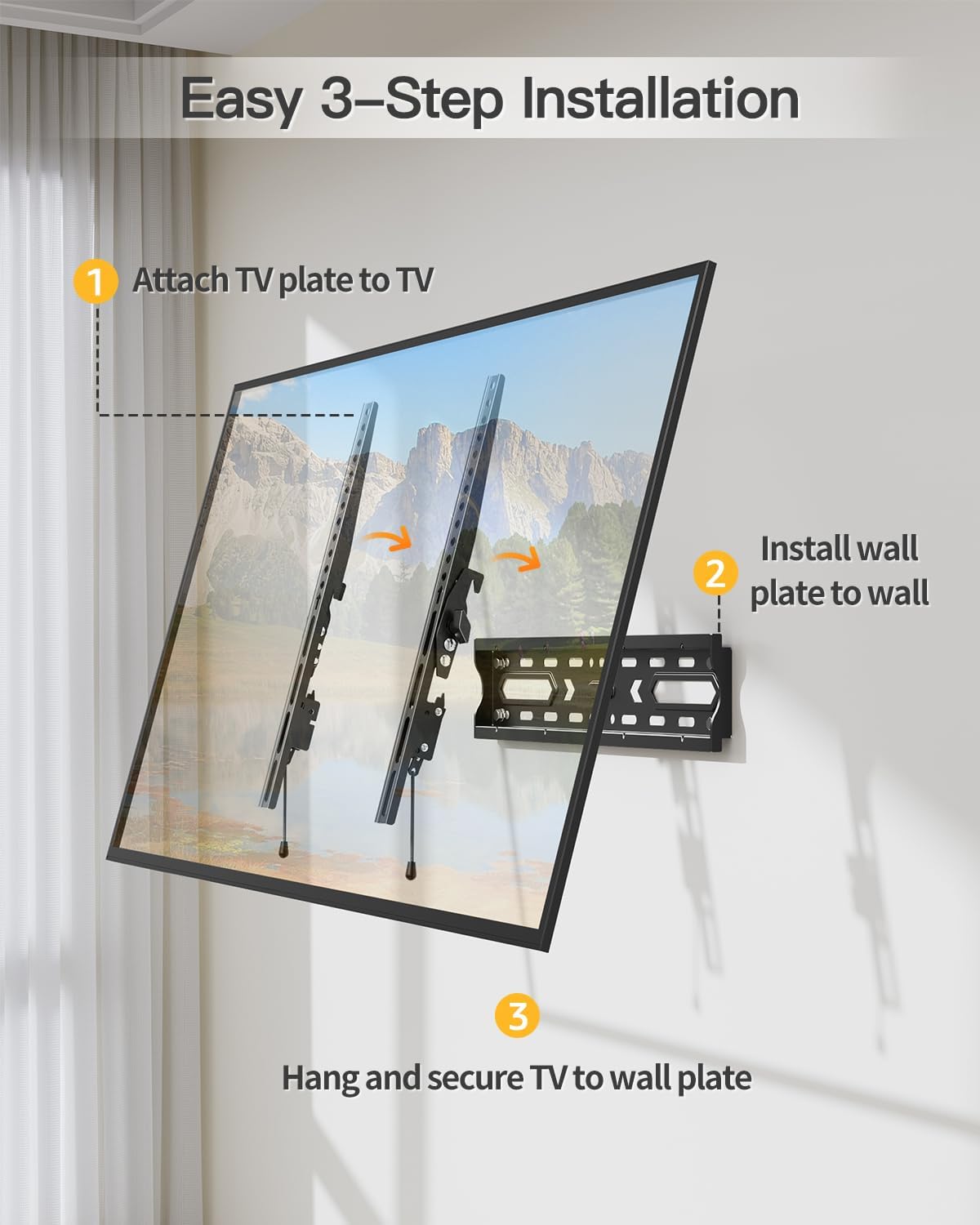 Thumbnail 6 de ELIVED Tilting TV Wall Mount for 26–60-Inch TVs