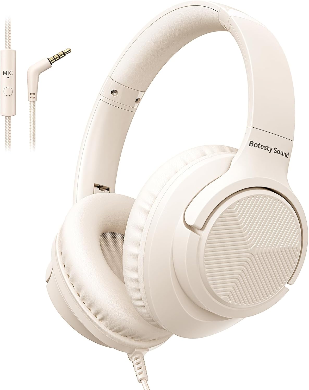Detalle de Kopfhörer mit Kabel und Mikrofon, Over-Ear, 3,5 mm, faltbar – 1,5 m Nylonkabel