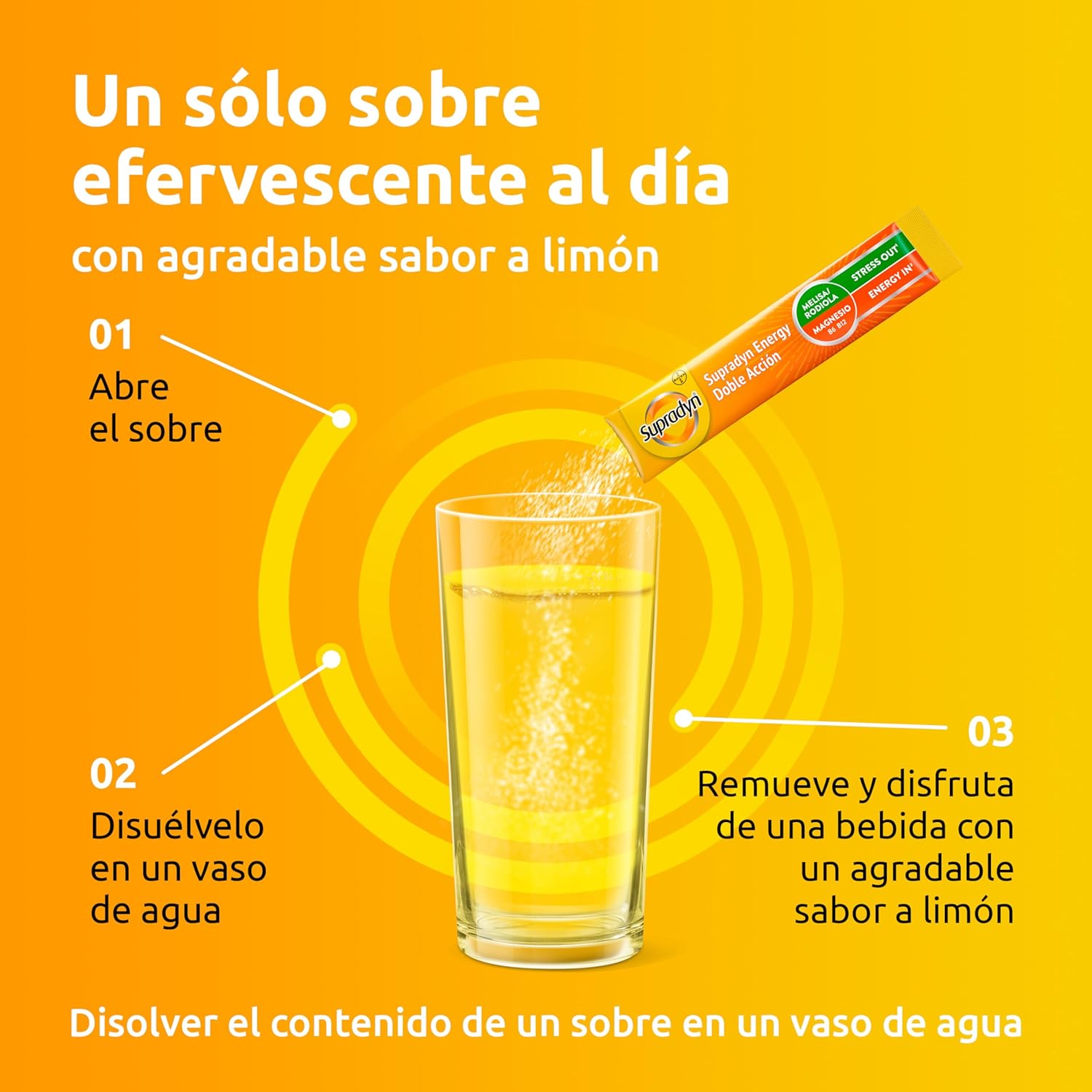 Detalle 2 de Supradyn Energy Stress Out 🍋 Multivitamínico para Energía y Memoria