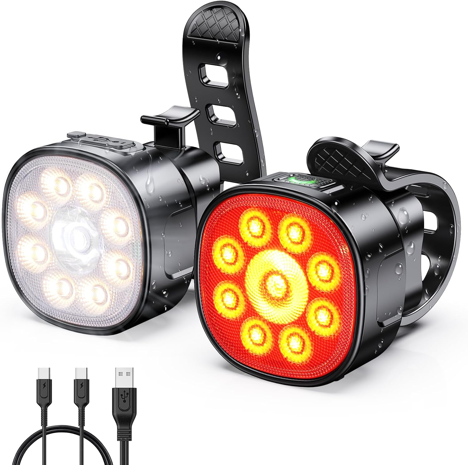 Babacom Luci Bicicletta LED 8+7 modalità