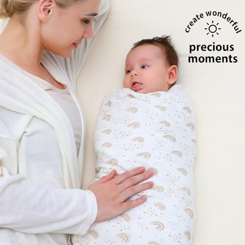 Thumbnail 6 de Yoofoss 4er Pack Baby Pucktuch 120×120 cm Mulltuch 👶