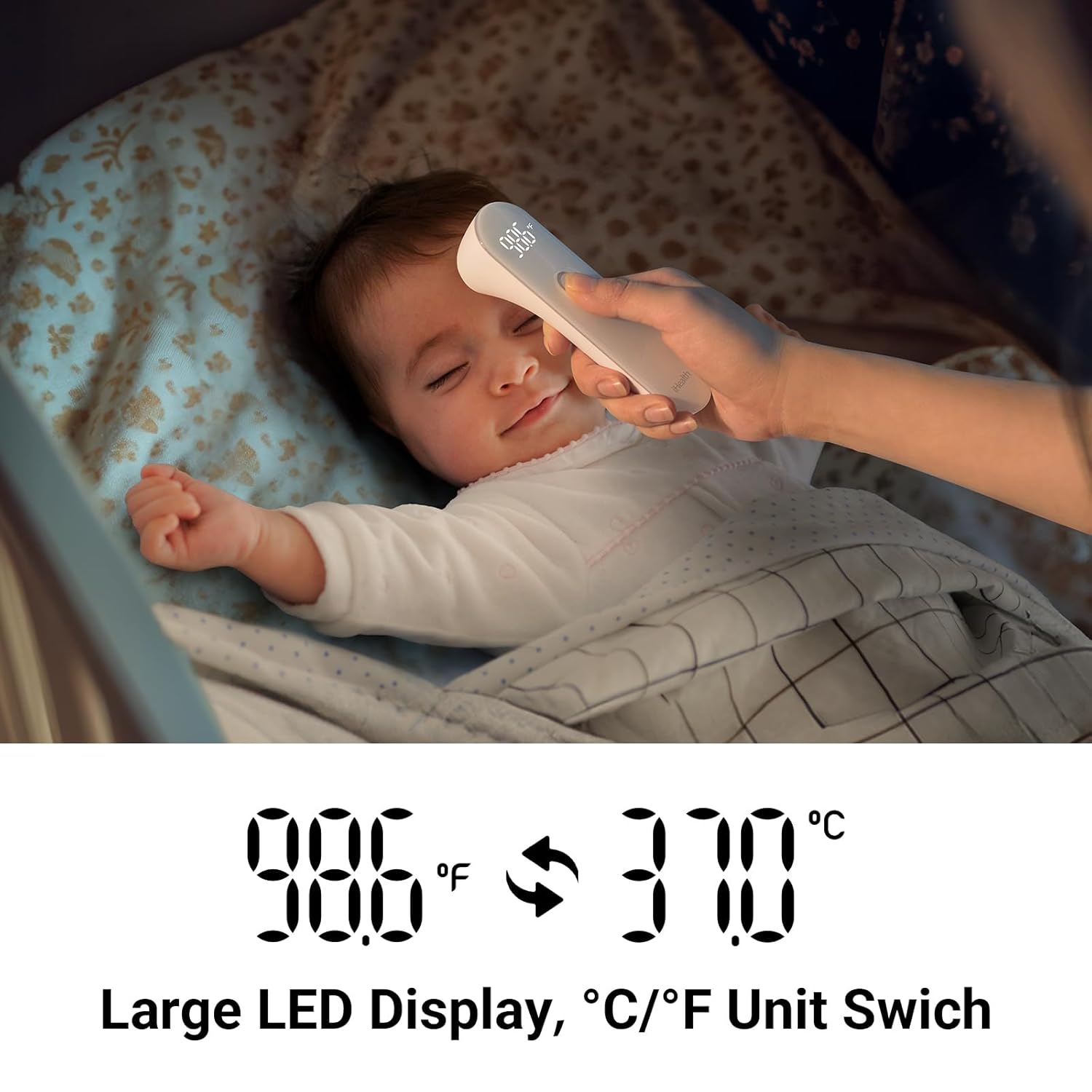 Thumbnail 6 de iHealth PT3 No-Touch Forehead Thermometer — Fast, Hygienic Temperature Readings for All Ages