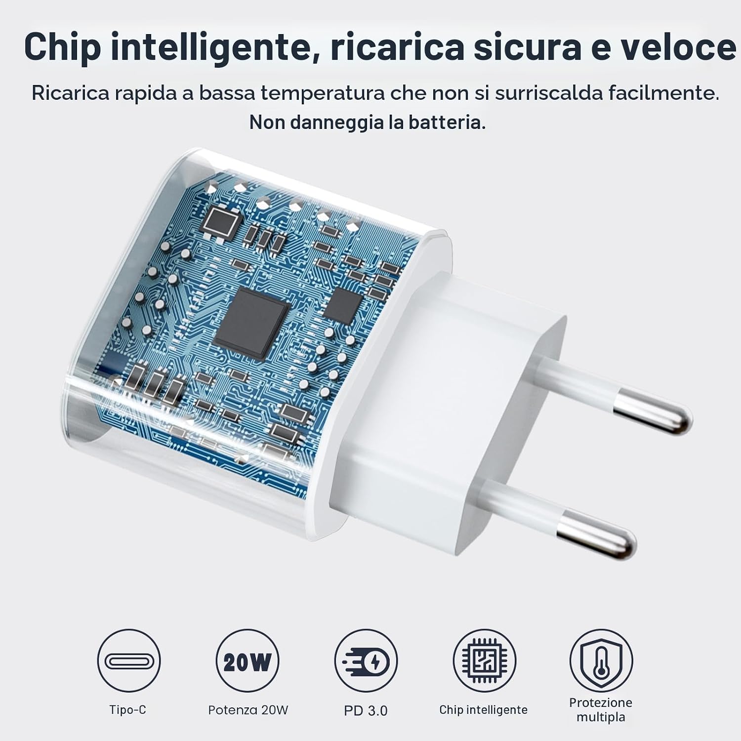 Detalle de Caricatore USB-C 20W per iPhone 2 m