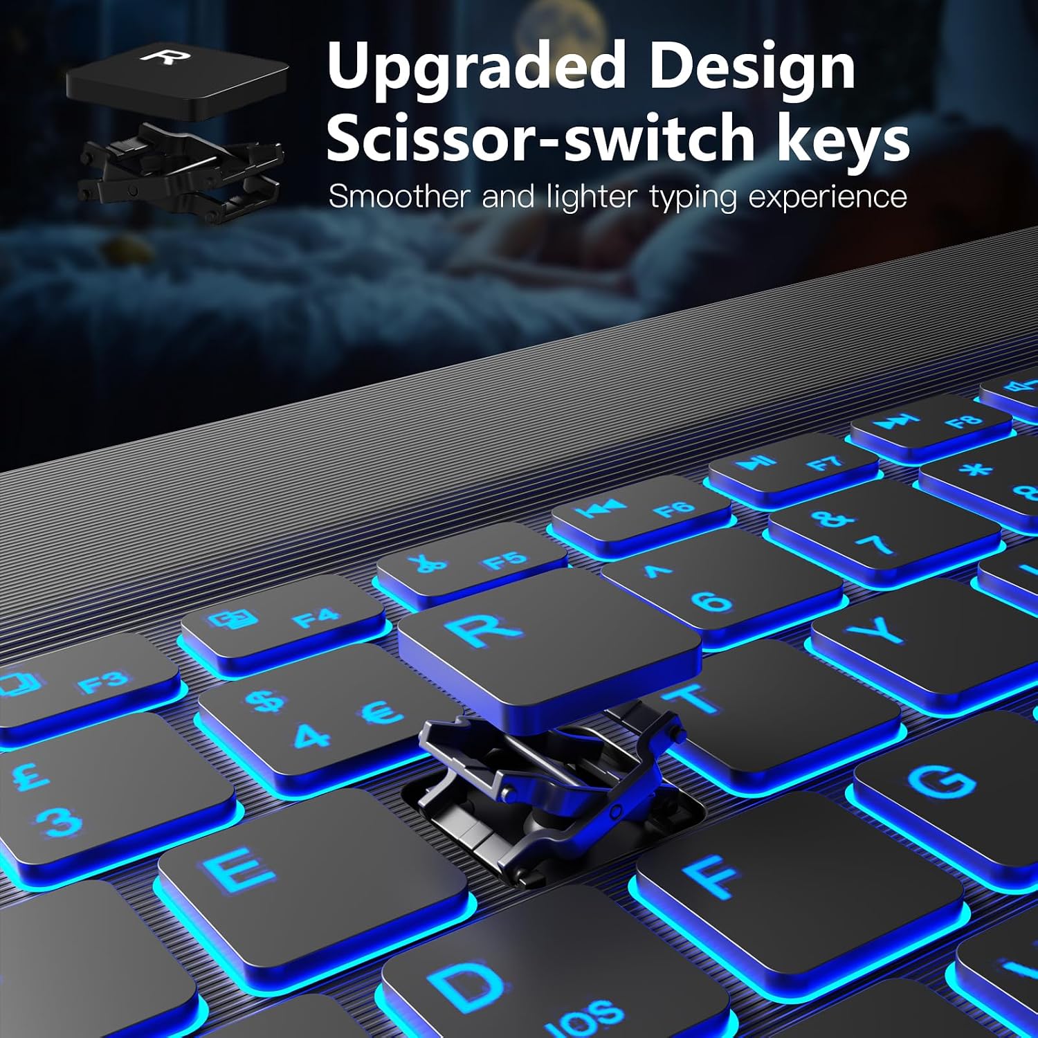 Thumbnail 6 de Vobafe Bluetooth keyboard and mouse set UK layout