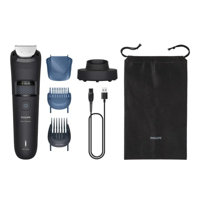 Detalle de Philips Beard Trimmer 5000 BT5780/15: precisión profesional con 40 ajustes y colector de pelo