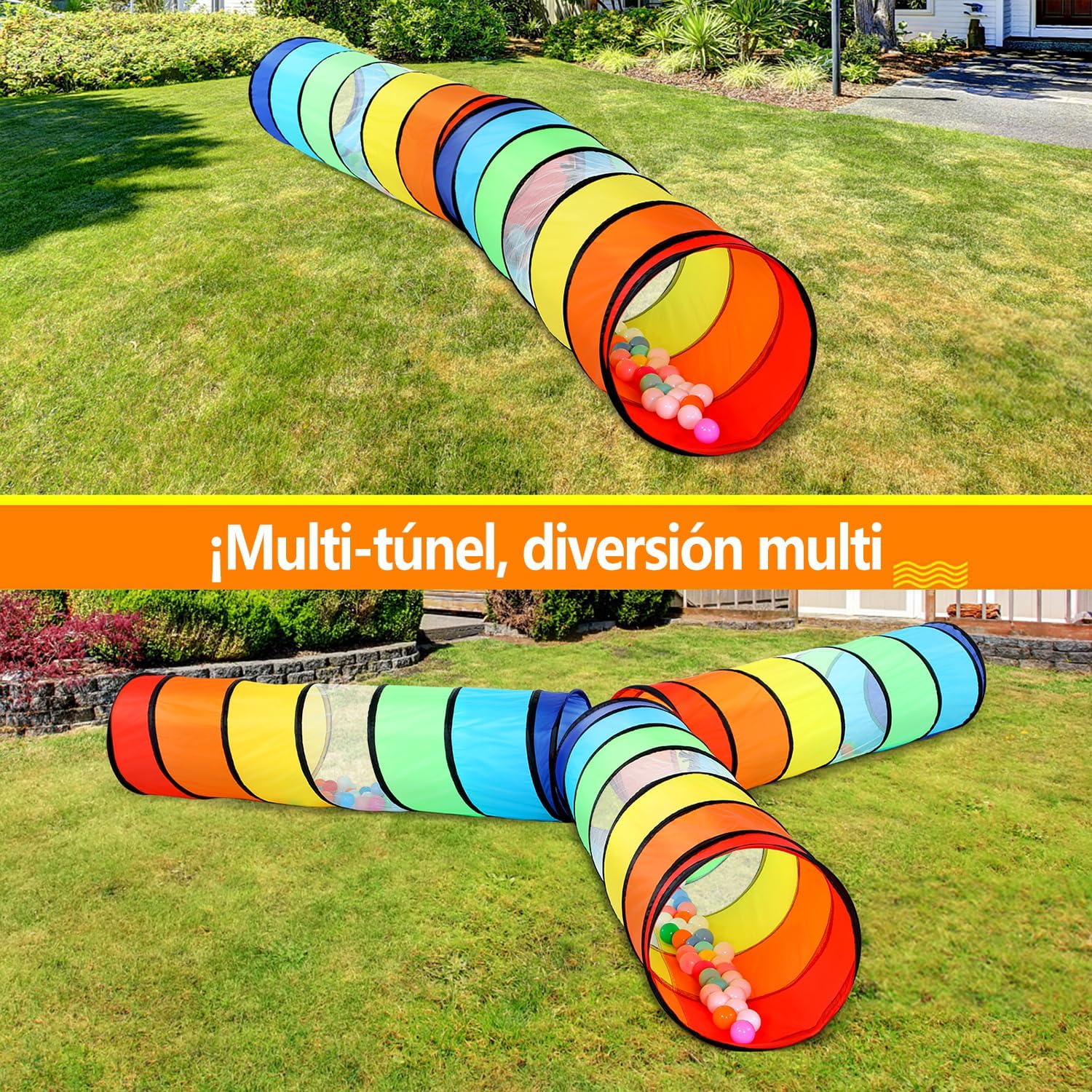 Thumbnail 6 de Wilwolfer Túnel de Juego 180 cm para bebés
