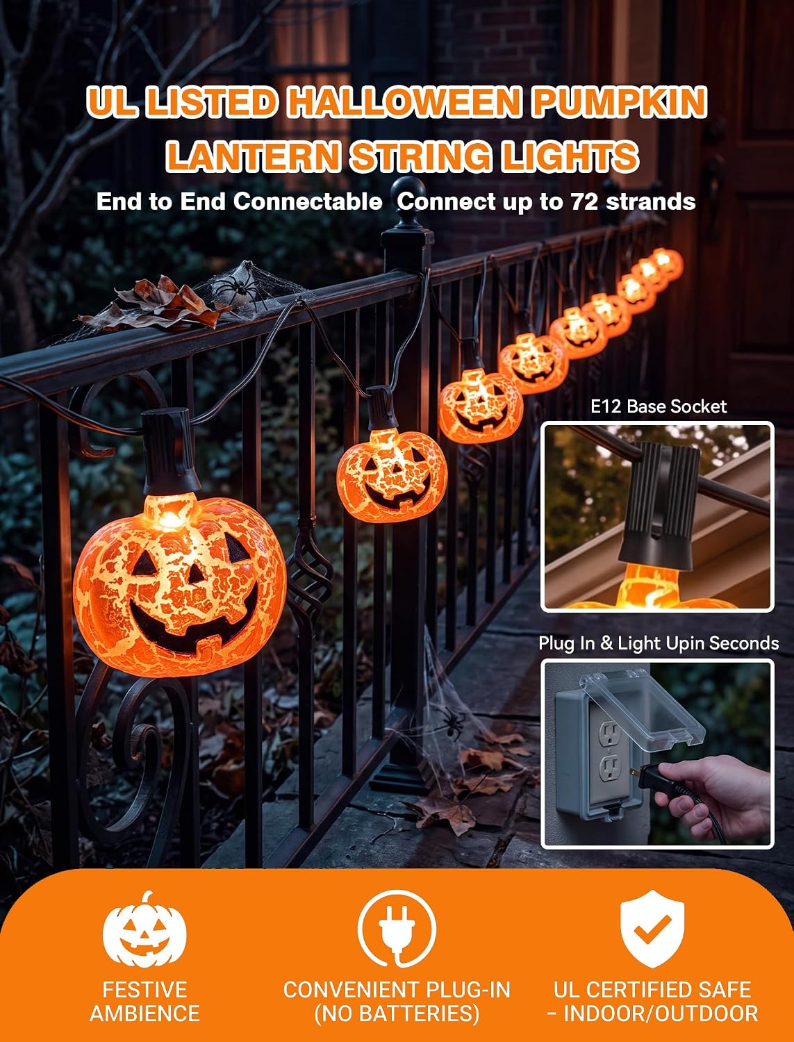 Detalle de Pumpkin String Lights 10.5 ft