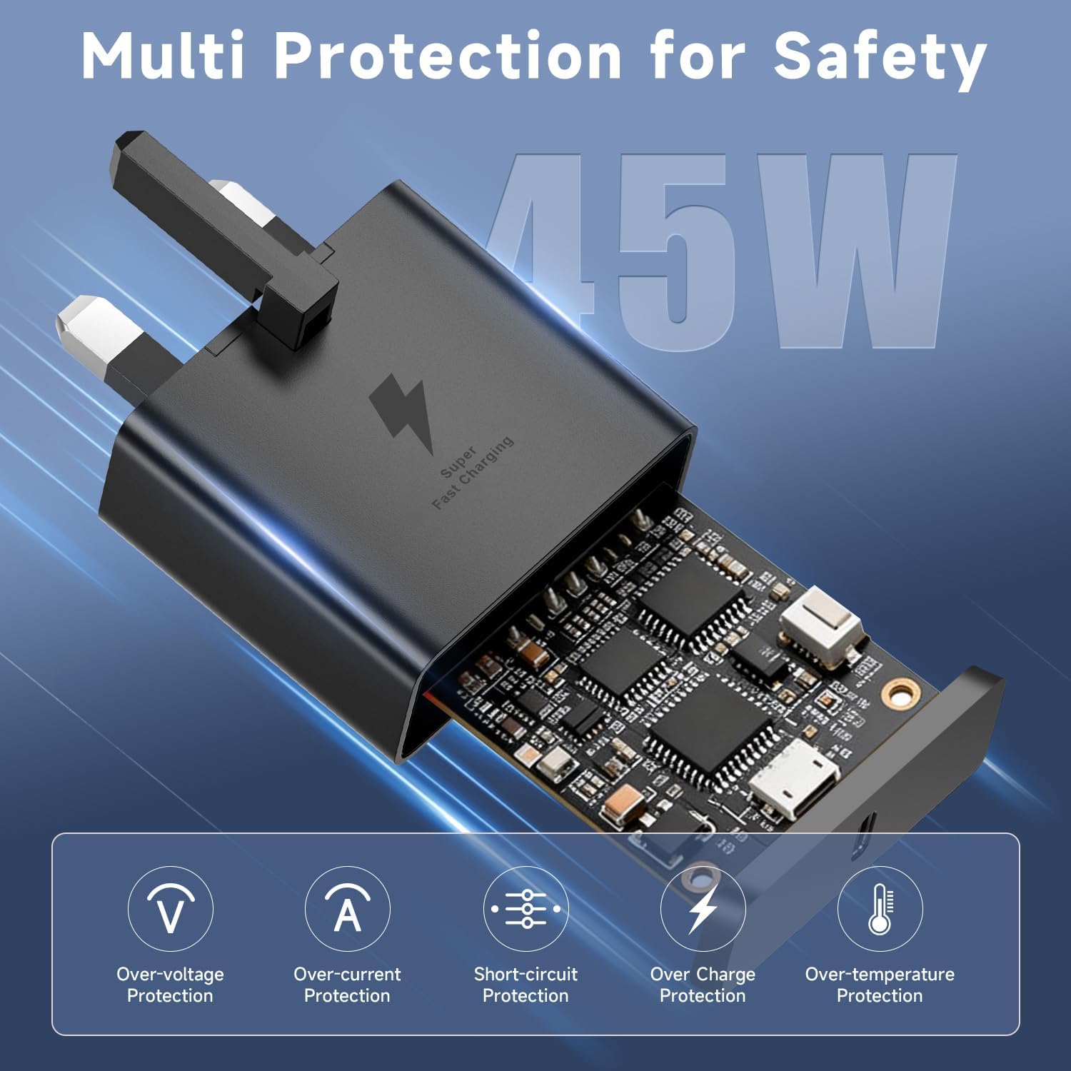 Thumbnail 4 de 45W Samsung 2Pack USB‑C Fast Charger 2M Cable