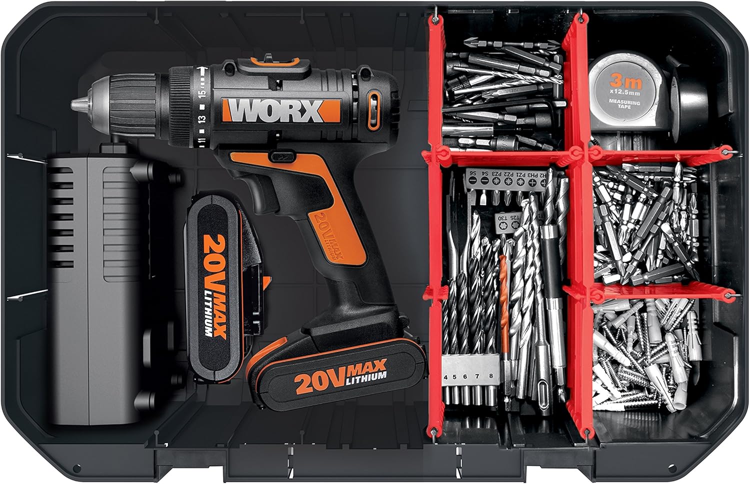 Detalle 2 de Mallette de rangement WORX WA0071 – Organisation pratique pour outils et accessoires