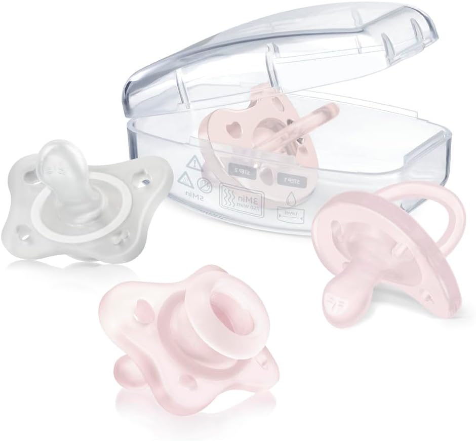 Detalle de Chicco Kit de croissance 0-6 mois pour fille – 4 pièces en silicone doux (2x 0-2 mois, 2x 2-6 mois)