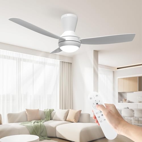 Detalle de Airwit Ventilador de Techo 106 cm con Luz LED regulable y 3 aspas Snap-On