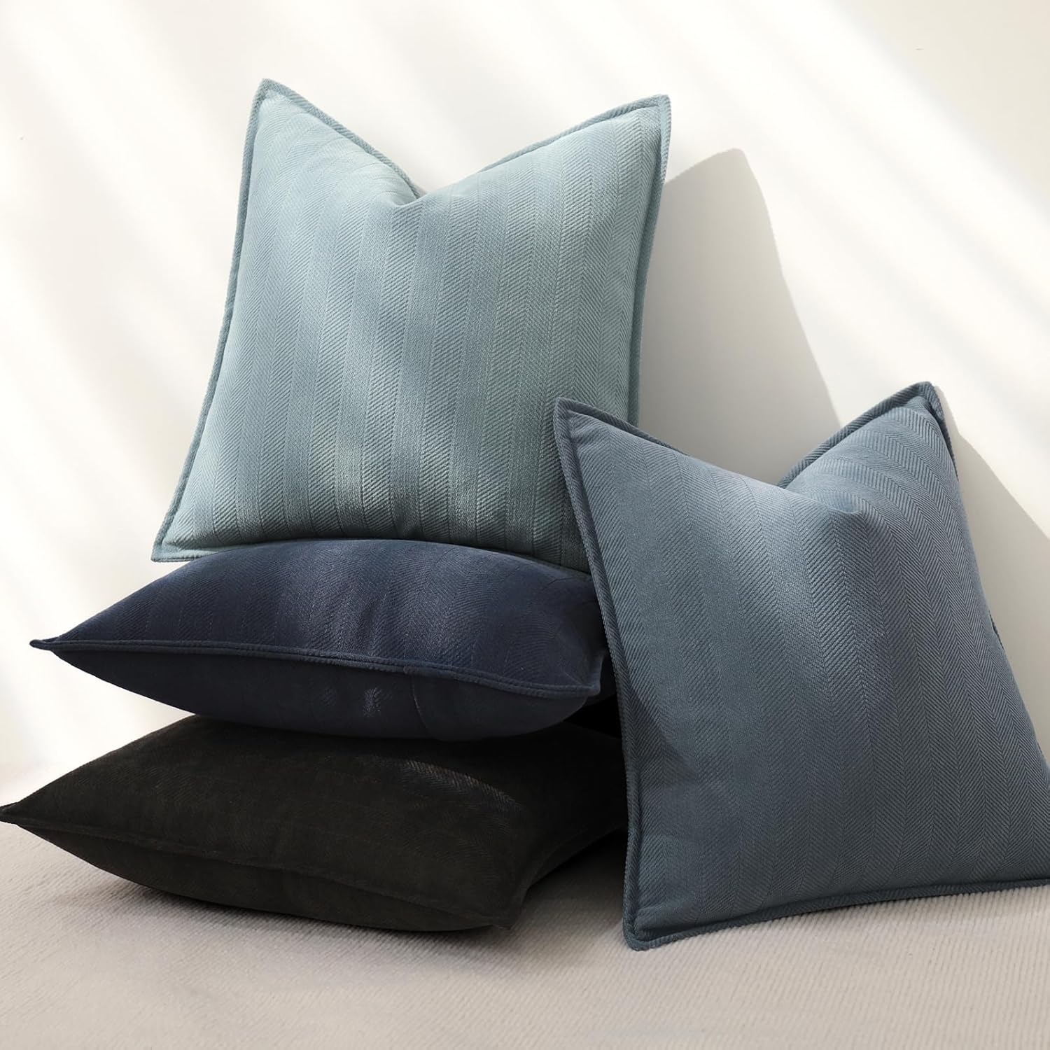 Thumbnail 2 de ZWJD Kissenbezug 45x45 cm im 4er-Set aus Chenille – Dekokissenhüllen für Sofa, Bett & mehr