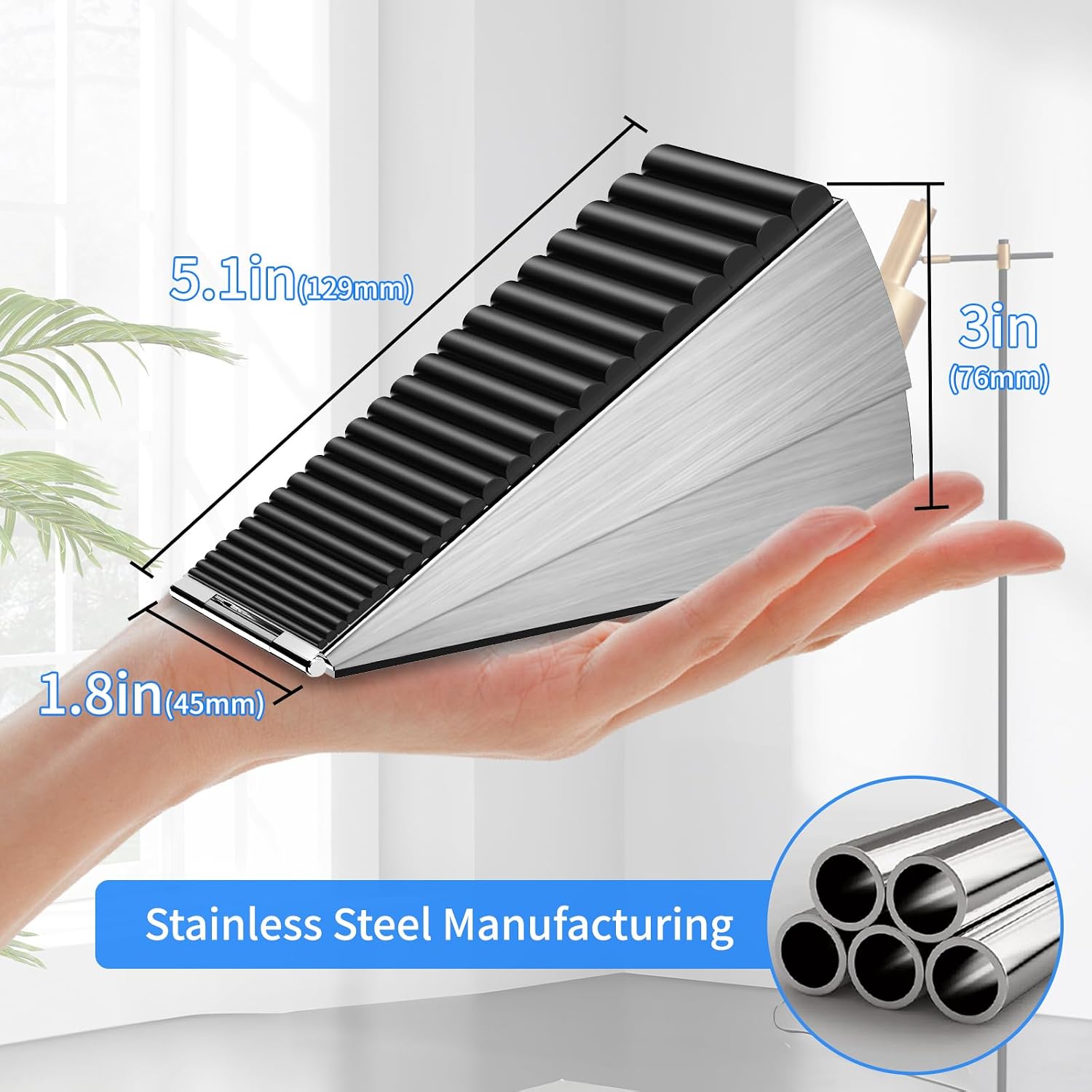 Thumbnail 2 de Mzsyxxm Heavy Duty Door Stoppers, 2-Pack Metal Spring Door Wedges