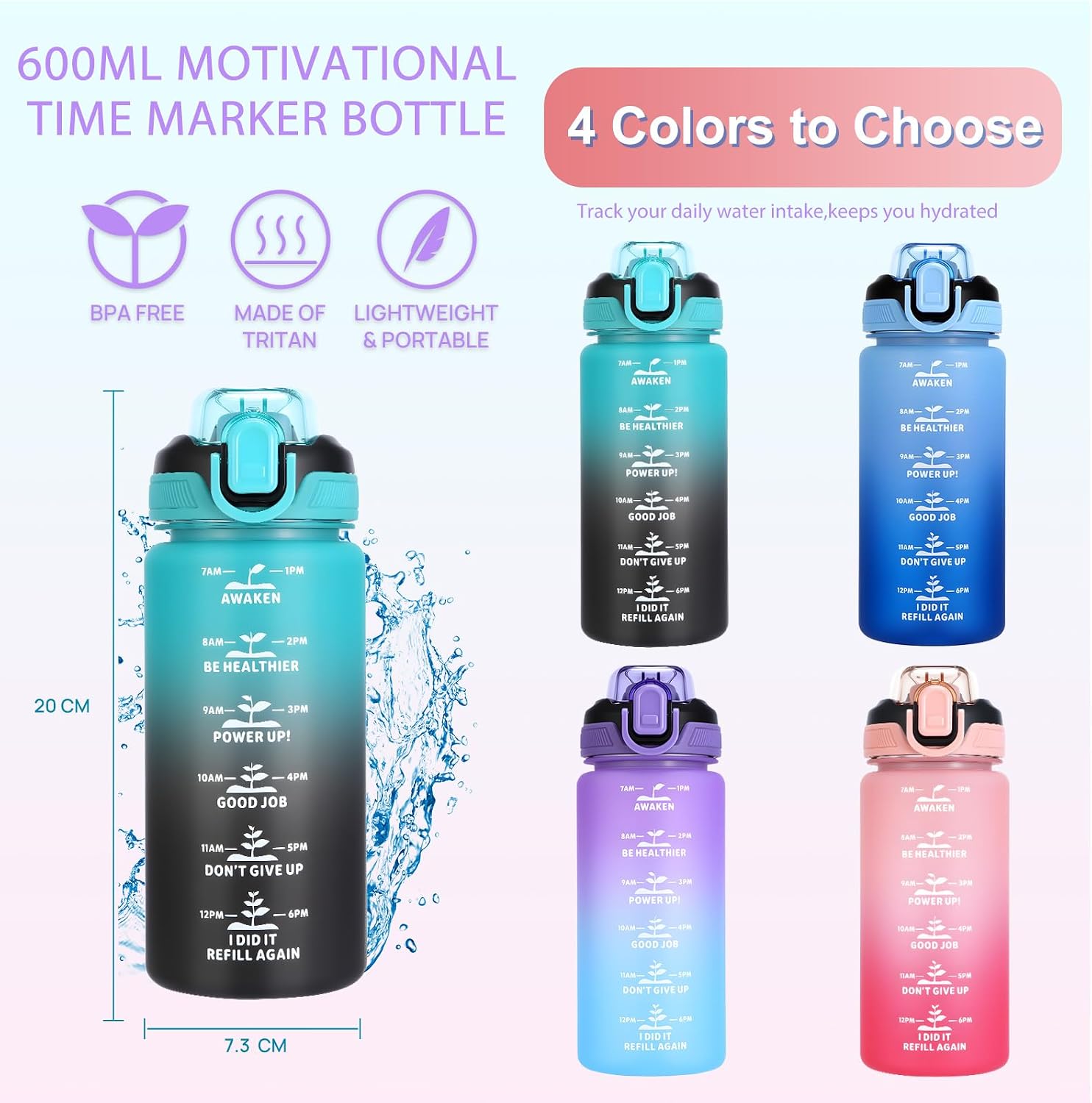 Detalle 2 de SUPPRUI Kids Water Bottle 600ml