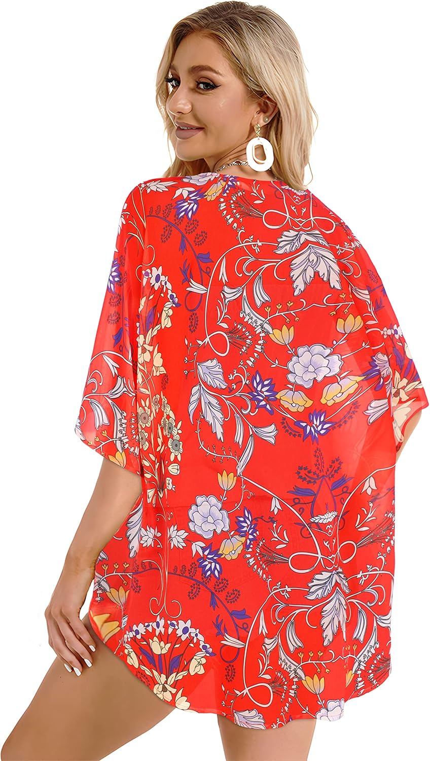 Thumbnail 5 de Floral Puff Sleeve Kimono Cardigan 5XL đș