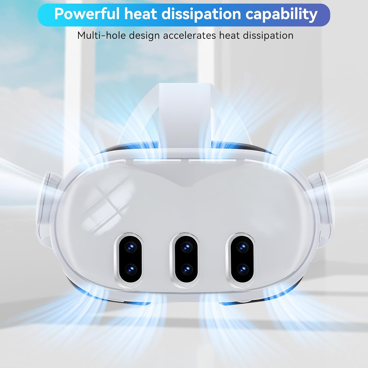 Thumbnail 6 de Olycism Schutzhülle für Meta Quest 3 mit 3 Kamera-Glassschutz, Headset-Abdeckung und Joystick-Kappen