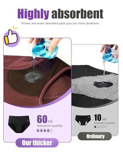 Thumbnail 1 de TANSTC Period Pants for Women, Leakproof Period Underwear – Pack of 3