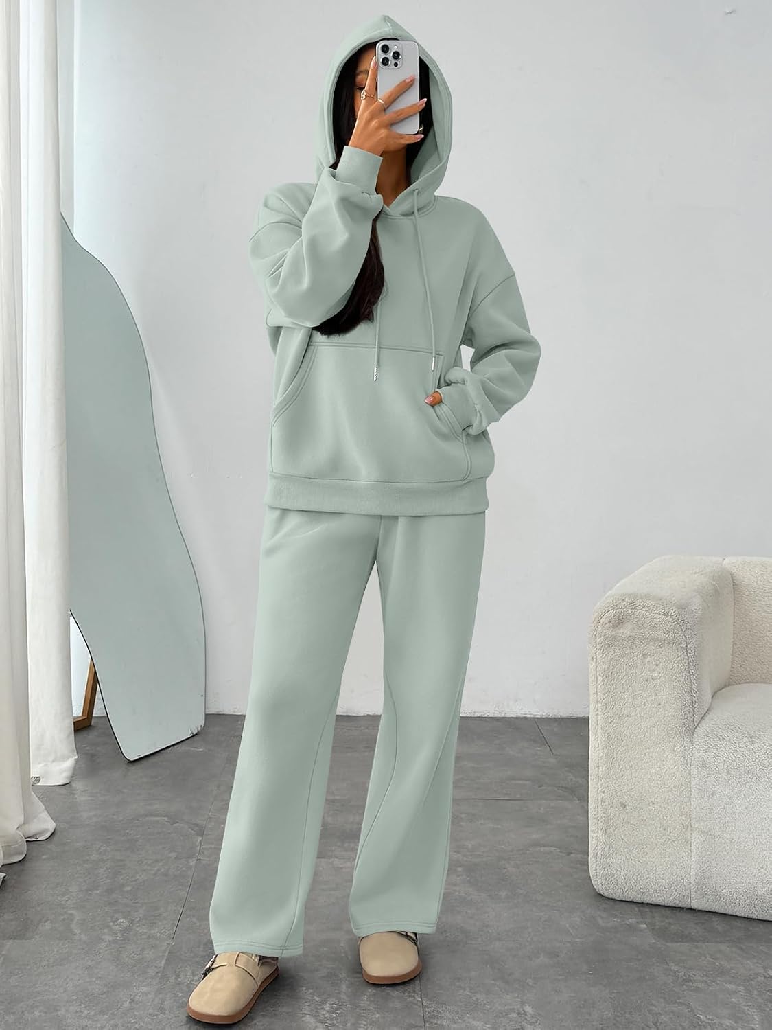 Detalle de Trendy Queen Women's Lounge Set Cotton-Polyester Fleece