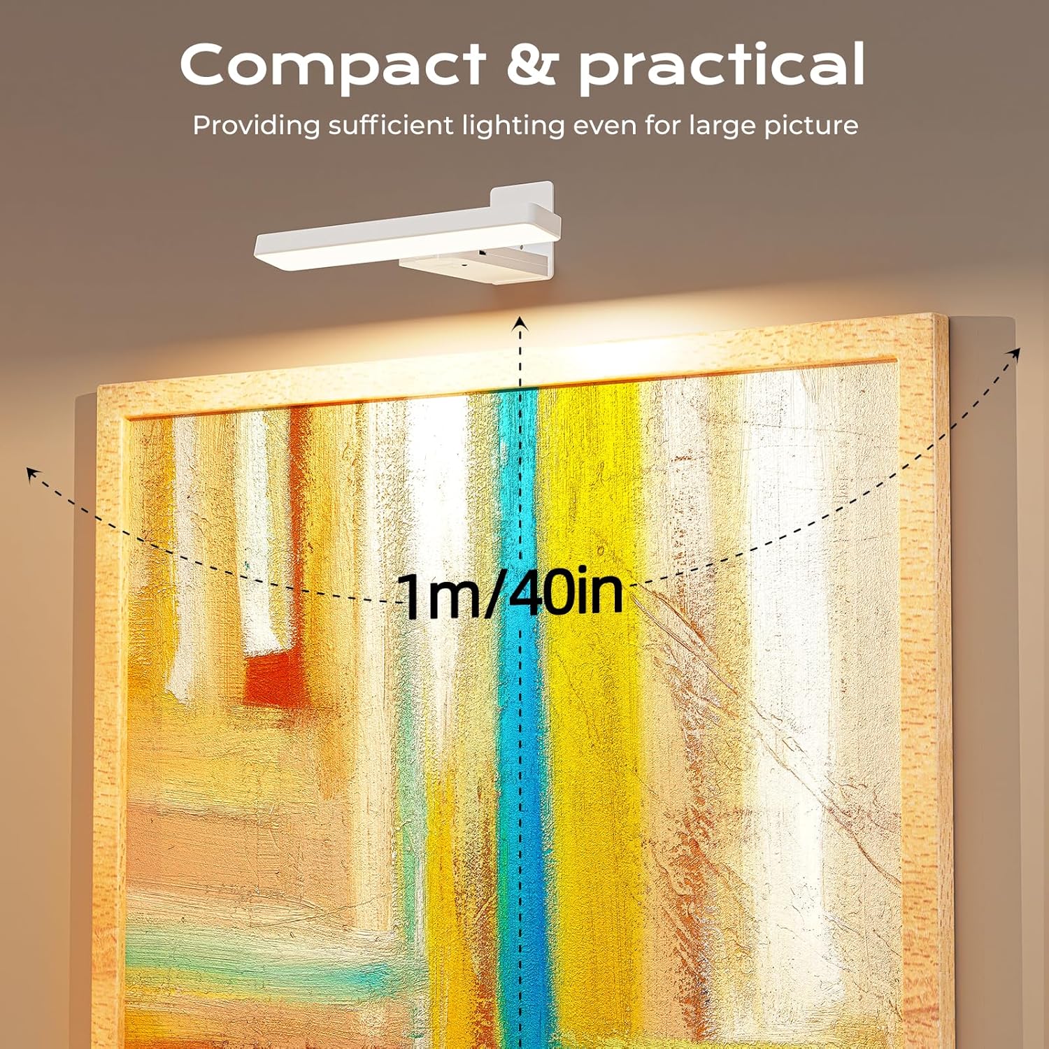 Thumbnail 1 de Picture Light for Wall battery-operated cordless dartboard & artwork lights (2-pack) with remote