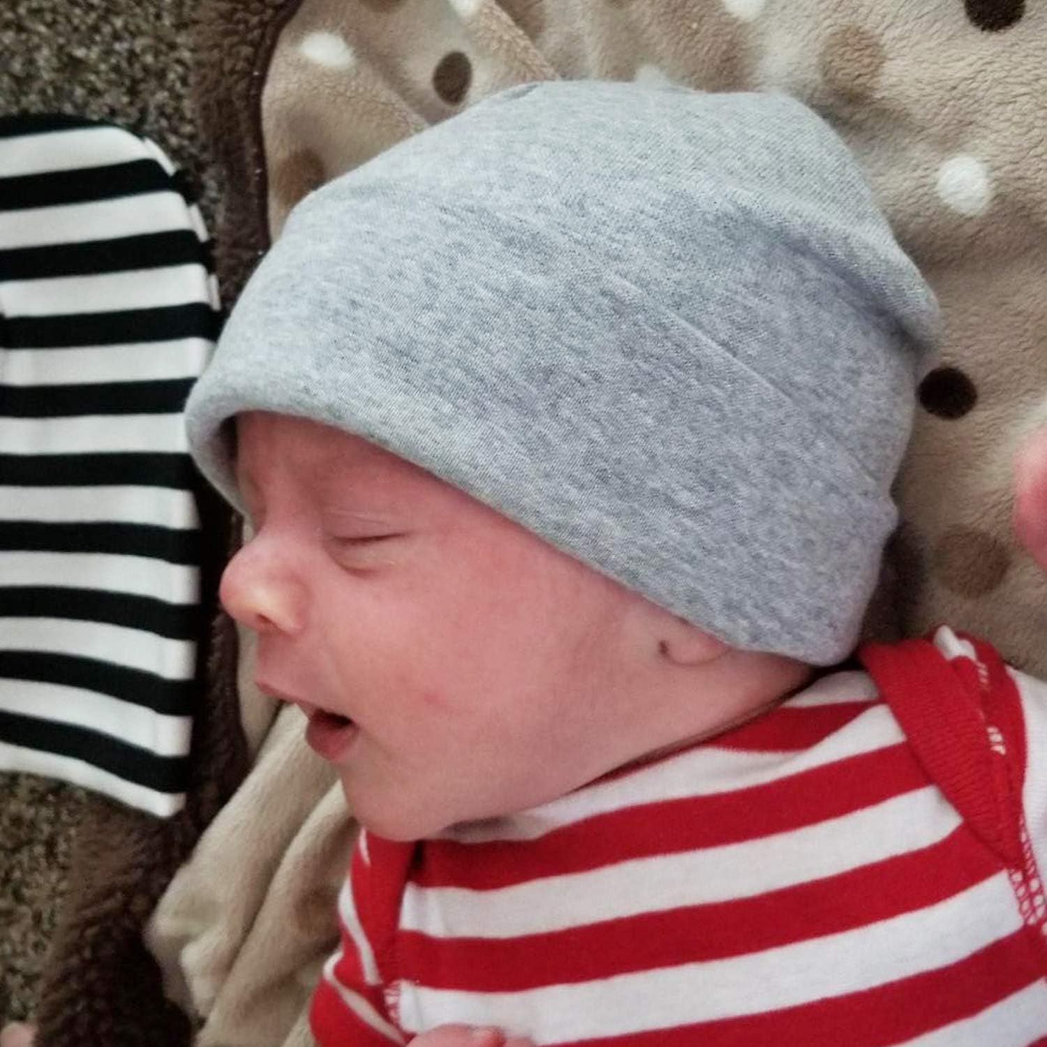 Thumbnail 6 de DRESHOW 4 Pieces Baby Beanie Knit Hats – Soft Cotton-Polyester Baby Caps