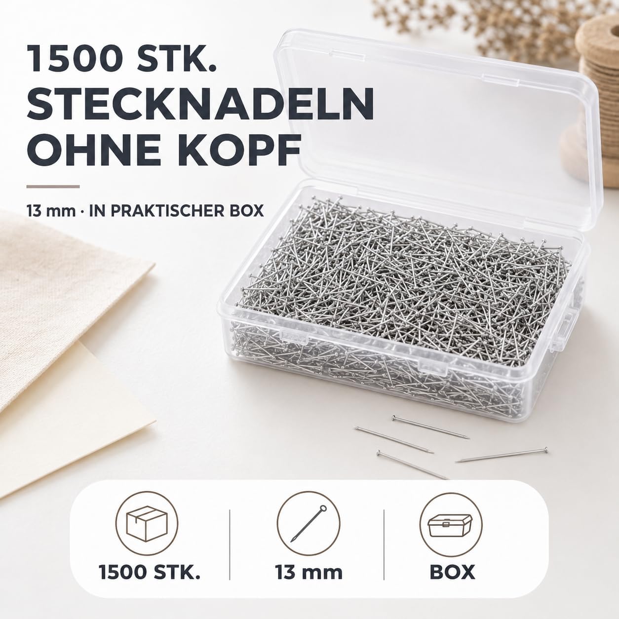 Detalle de TK Gruppe Timo Klingler spelden zonder kop, 13 mm, staal, 1.500 stuks