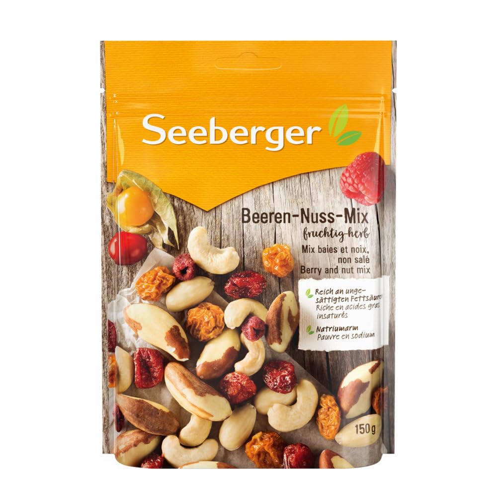 Thumbnail 2 de Seeberger Beeren-Nuss-Mix im 12er Pack (12 x 150 g) – veganer Studentenfutter-Snack mit Paranuss, Nüssen & Physalis