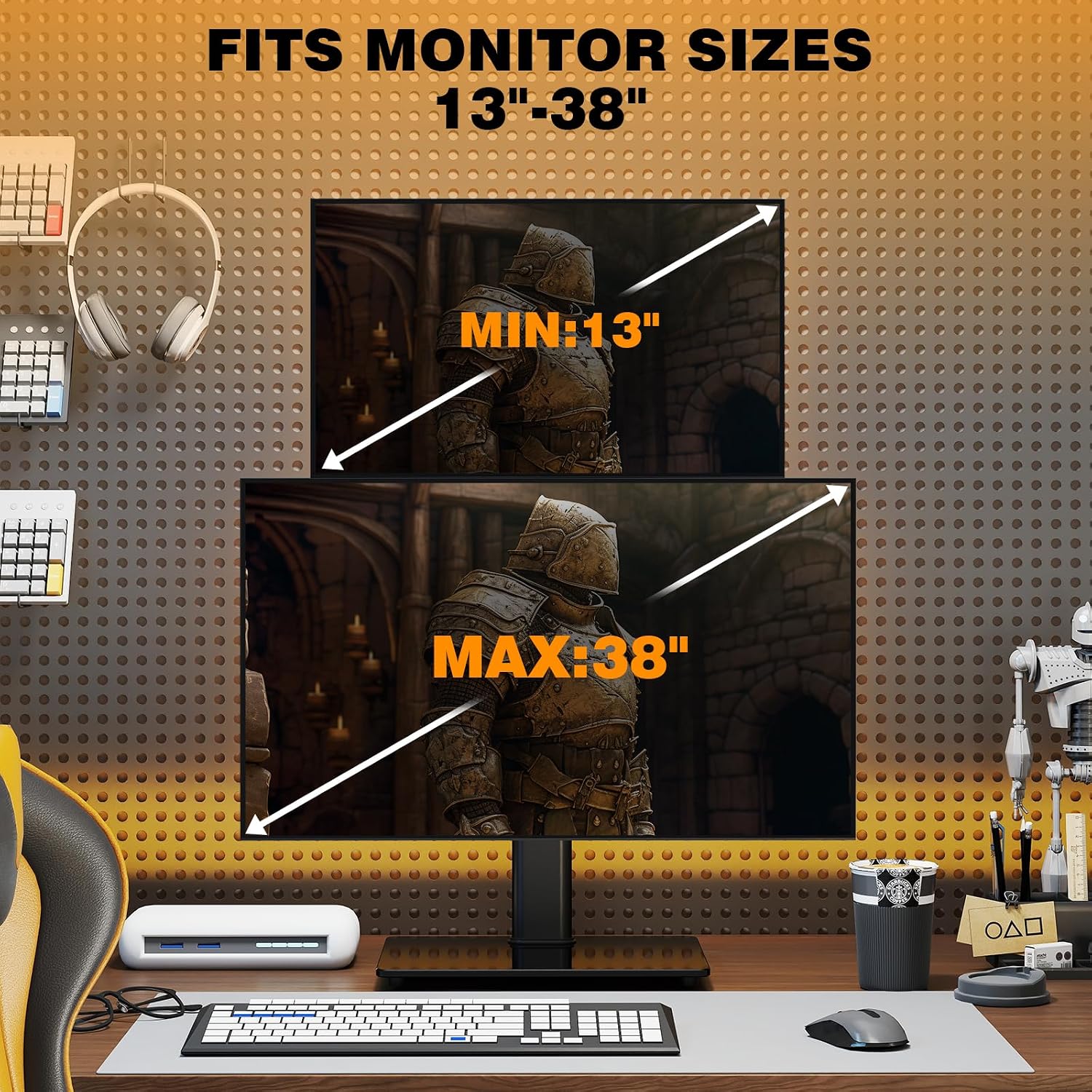 Thumbnail 5 de 5Rcom Supporto Doppio Monitor 13-38"