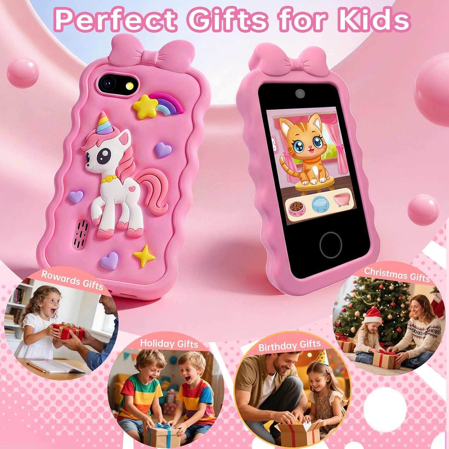 Detalle de Gimubaba Kids Phone, 2.8-Inch Touchscreen