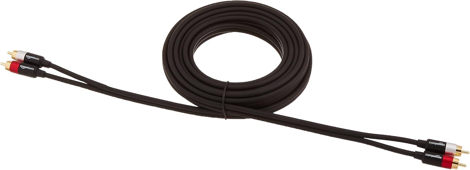 Thumbnail 5 de Câbles audio RCA Amazon Basics (2 mâles / 2 mâles), fiches plaquées or, double blindage — 4,57 m