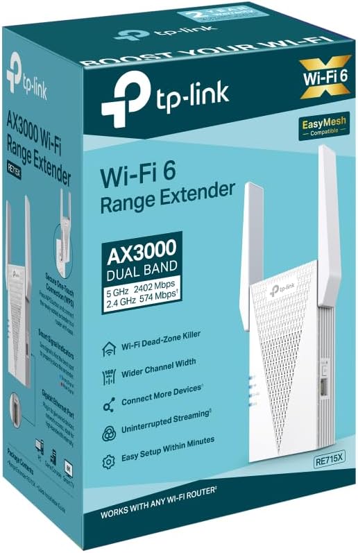 Thumbnail 4 de TP-Link RE715X WiFi 6 Range Extender 2400 ft² 📶