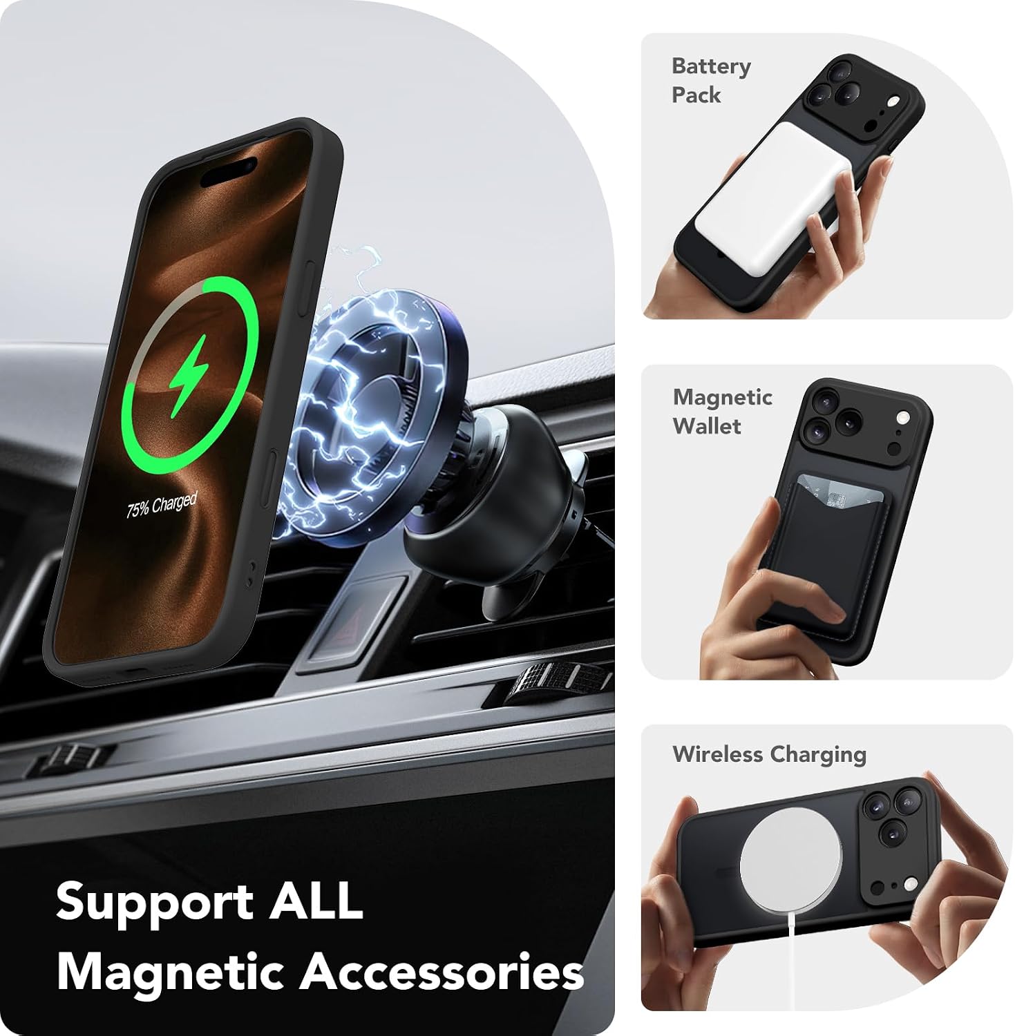 Detalle de CAPRARO Magnetic iPhone 17 Pro Case MagSafe