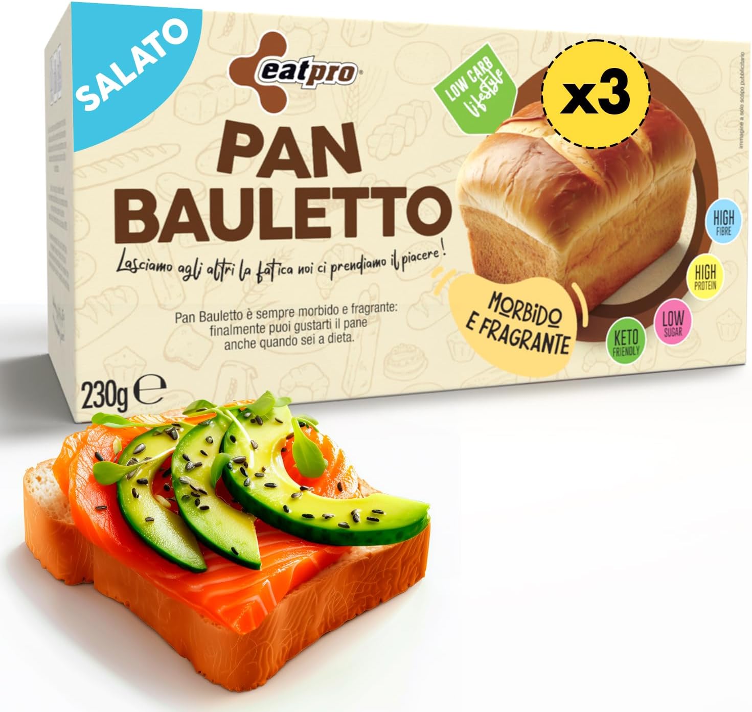 Thumbnail 6 de EatPro Pane Proteico Dolce 230g, 15% proteine 🍞